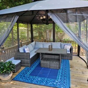 Screened gazebo for outdoor living, Summer 2024