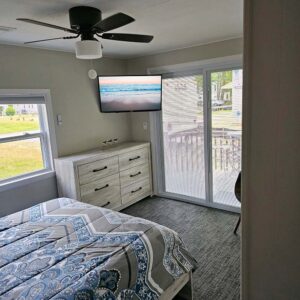 Bedroom 1 TV and view